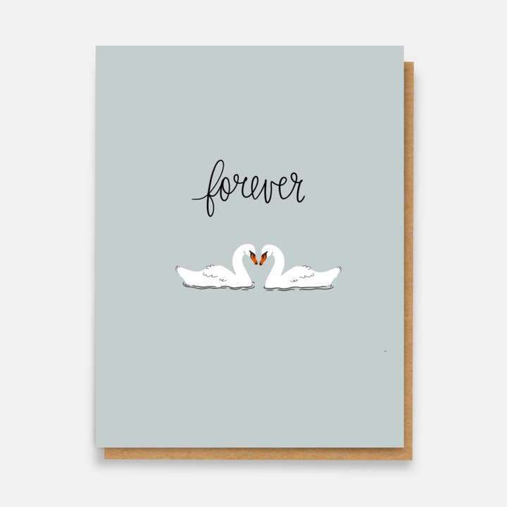 Tarjeta de aniversario de boda Swans para venta al por mayor de Good and Human