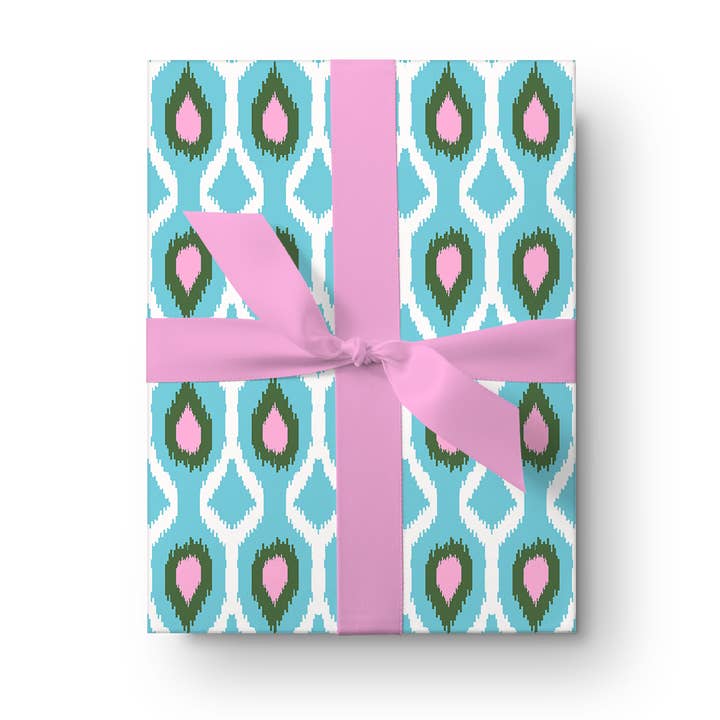 Clairebella Personalized Gifts & Pillows - Vente Feuille de papier cadeau - Feuille d'emballage Ikat | Feuille d'emballage cadeau | Papier d'emballage cadeau6