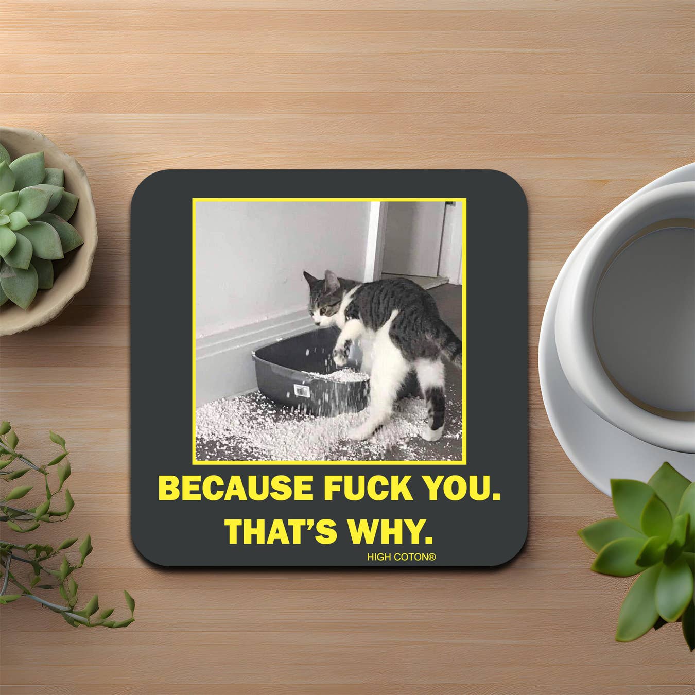 High Cotton Gifts - Wholesale Coasters - Because F*ck You. That's Why coaster1