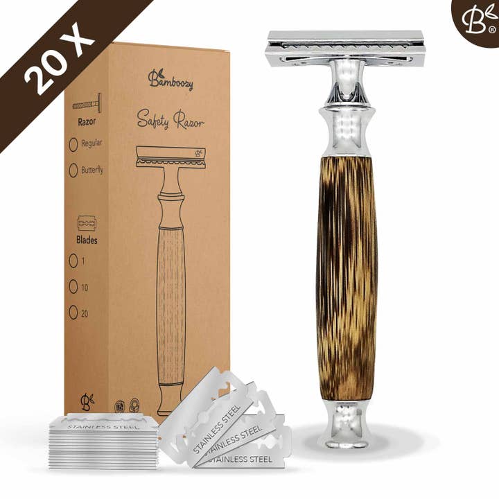 Safety Razor Butterfly Bamboo Thick Handle · Matte Black and other Purchase wholesale bamboo razor. Free returns & net 60 terms on Faire trending on Faire.