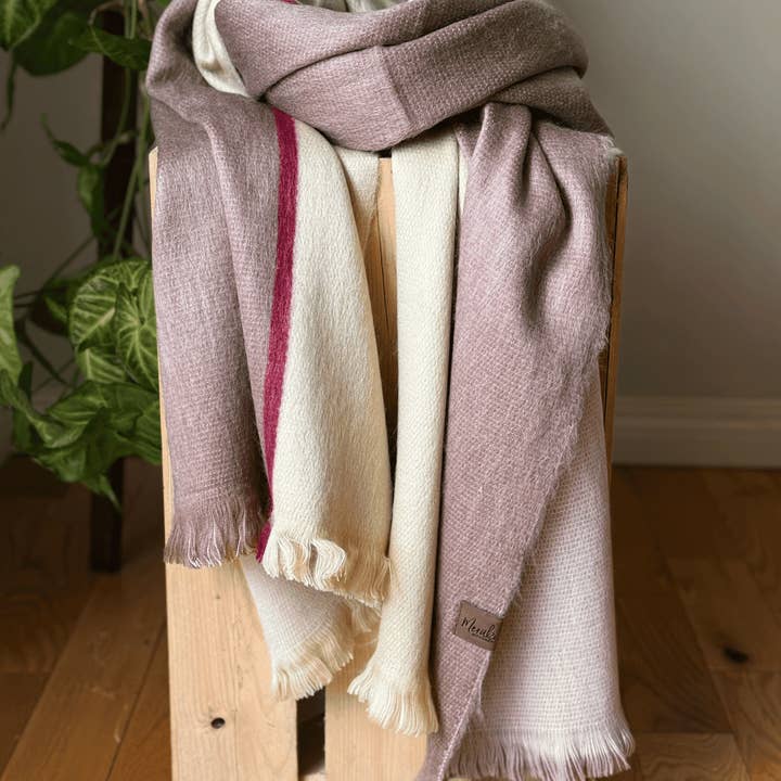 Meraki Movement - Wholesale Scarf - Unisex - Crimson Sand Fusion Alpaca Blanket Scarf