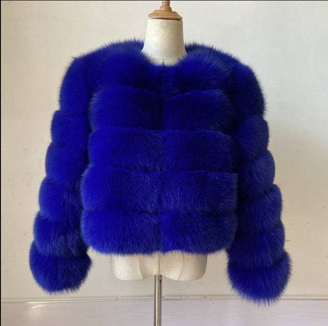 Marayn – wholesale Jacket – Women's – Luxury Faux Fox Fur Short Jacket for Women22
