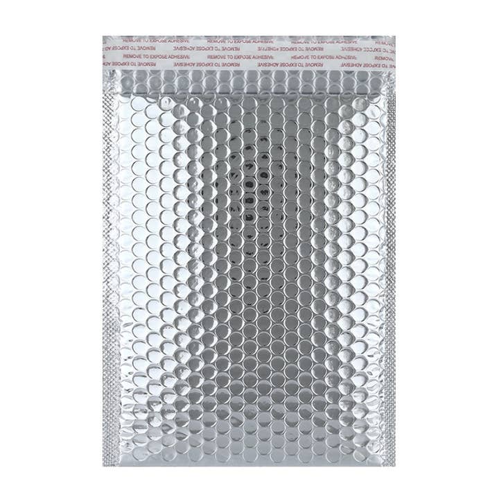 Zakka - Vendita all'ingrosso Buste - 100 buste imbottite 7" x 9" glamour metallizzato argento