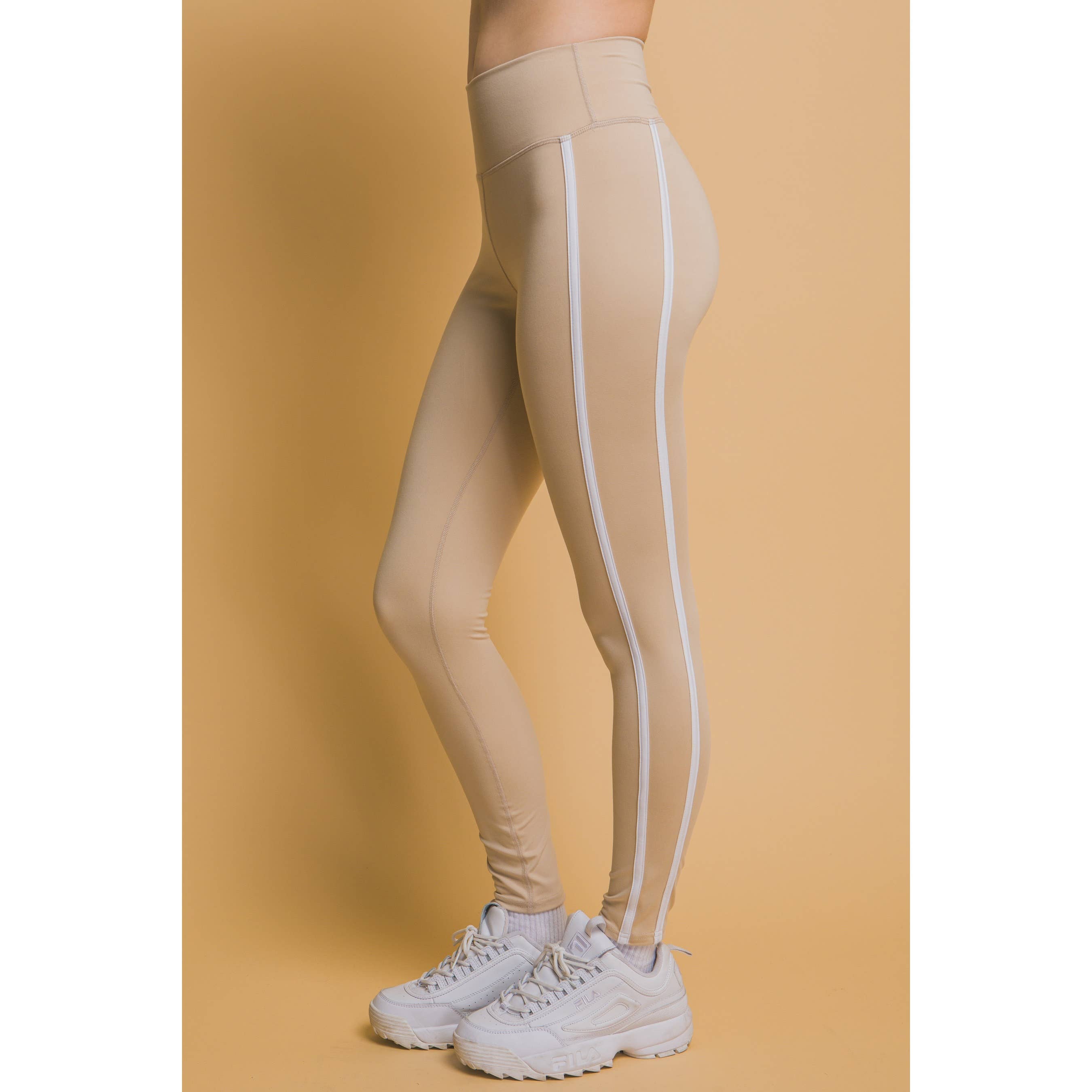 Style Up - Wholesale Athletic/Lounge Leggings - Women's - Side Stripe Leggings Pants3
