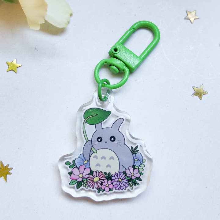 Totoro Flowers Key Charm for wholesale by Angel + Hare