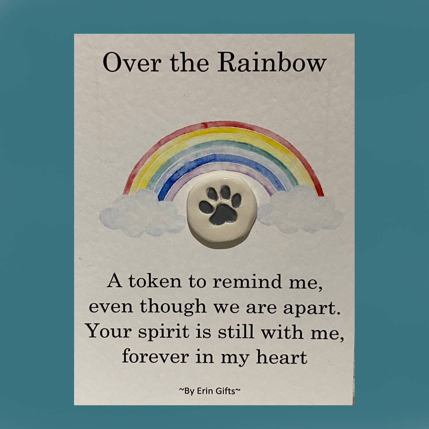 By Erin Cards and Gifts Ltd - Wholesale Keepsake Coin/Token - Over The Rainbow  Ceramic Pocket Token Pocket Hug and Card3