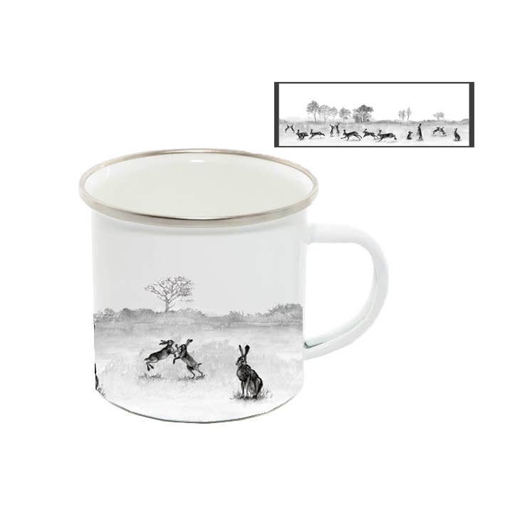 Caneca de Esmalte, Lebres por atacado de Field and Fur Gifts