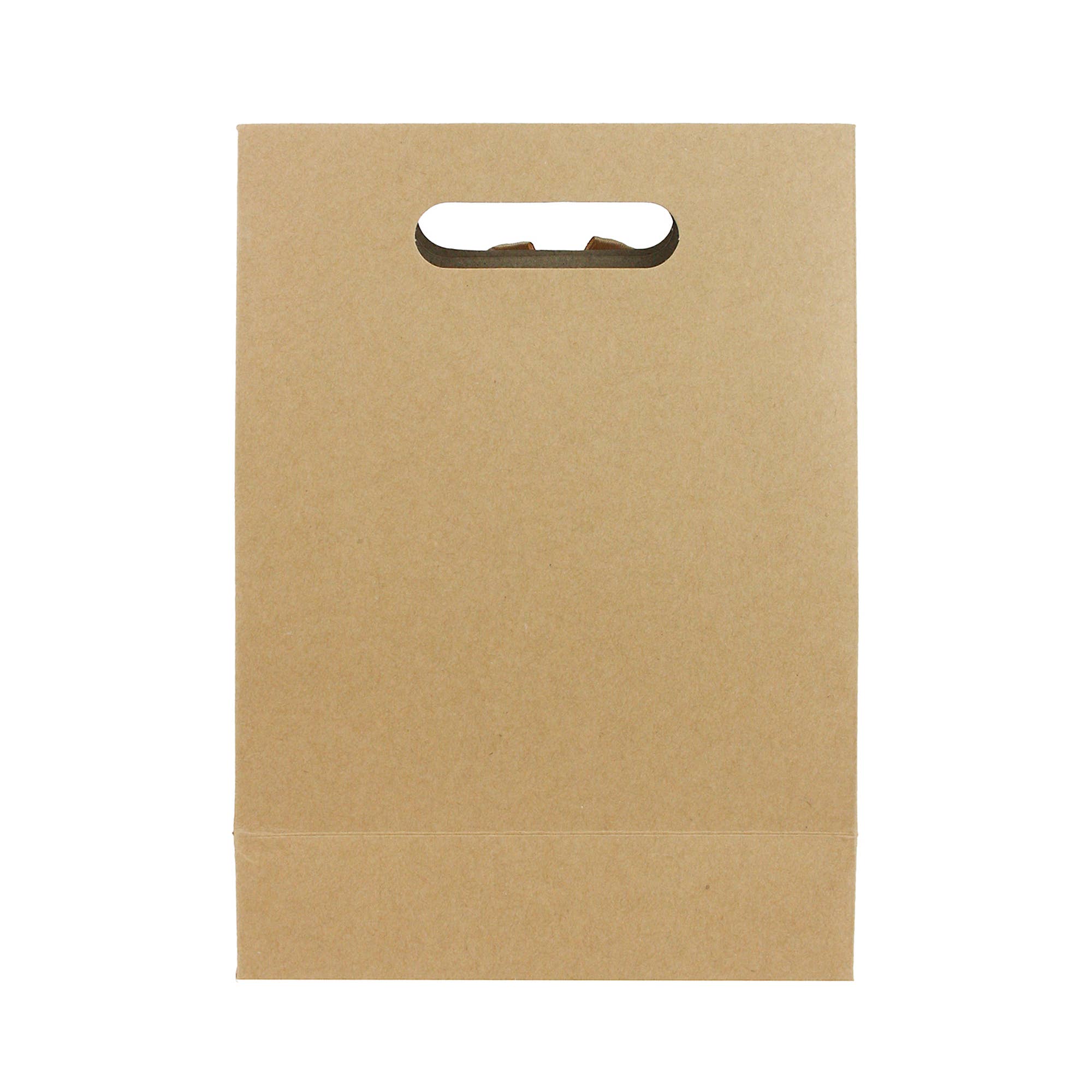 Emartbuy - Wholesale Cadeautasje - Bruine kraftzak met doorzichtig venster en strik - pak van 122