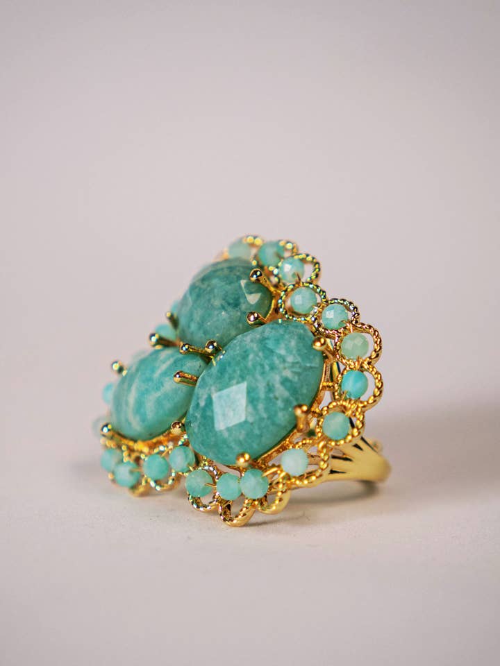 Maximalist Natural Stone Ring for wholesale by PHOEBE´S
