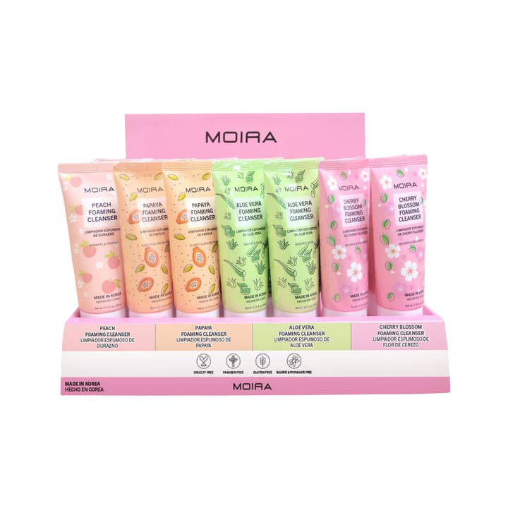 Moira Skincare Display Foaming Cleanser Set for wholesale by Moira Cosmetics