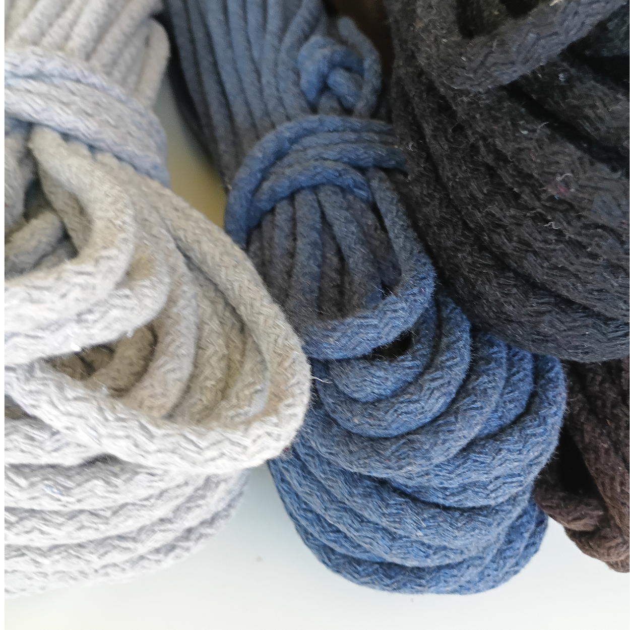 Dream Trimming Goods LLC - Wholesale Craft Supplies - indigo Blue Cotton Rope 1/4' inch x 500 Yrd –Braided Macrame1