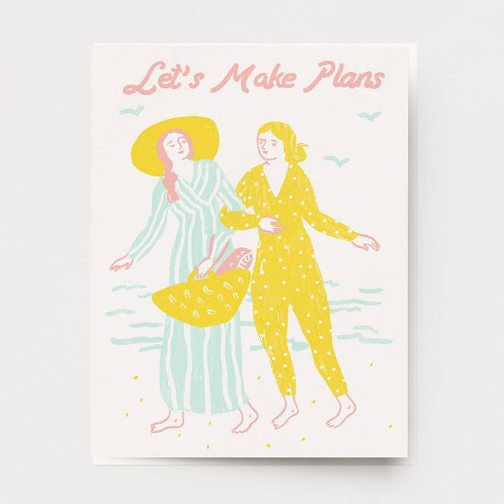 Let's Make Plans Gal Pal Card for wholesale by Ingrid Press