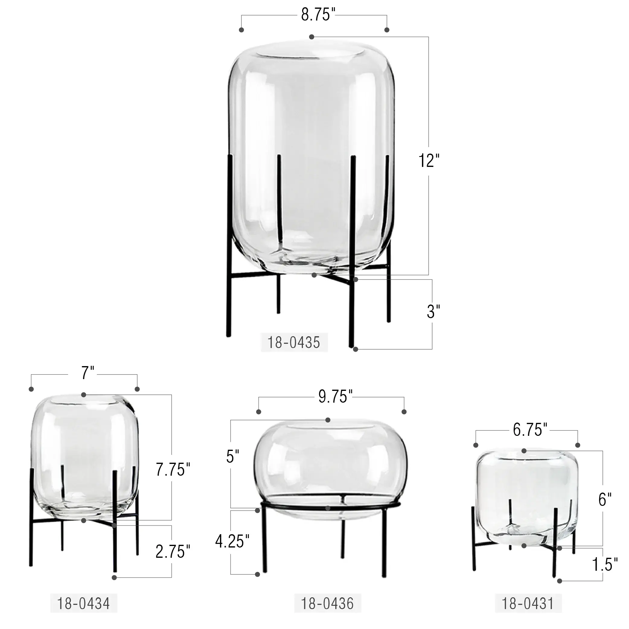 Galore Home - Wholesale Vase - Mousseaux Vase - Small (H-7.5” x D-6.75”)2