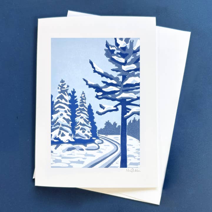 Nan Onkka Prints - Wholesale Gewone wenskaart - Backcountry Winter Blank wenskaart1