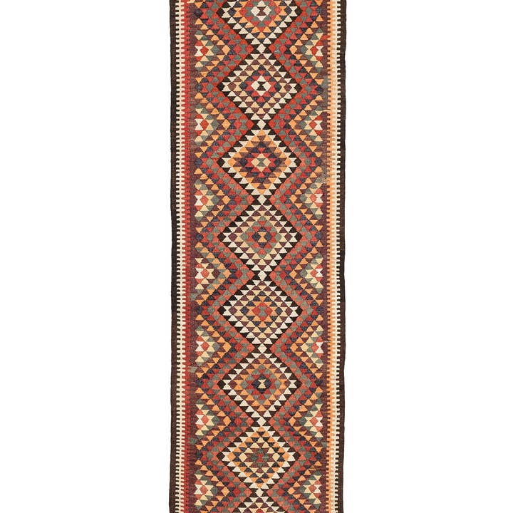 86 cm x 371 cm Vintage Handgjord Turkisk Löpare Kilim Matta för wholesale av Rugtolia