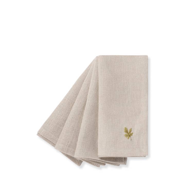 Sophie Allport - Wholesale Dinner & Cloth Napkin - Woodland Friends Embroidered Linen Napkins (Set of 4)4