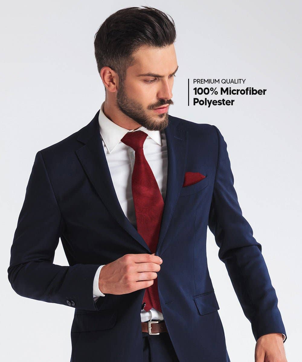 Dubal Brothers - Wholesale Stropdas - Heren - Effen Paisley Stropdas & Pochet (Multipacks) van Vittorio Farina2