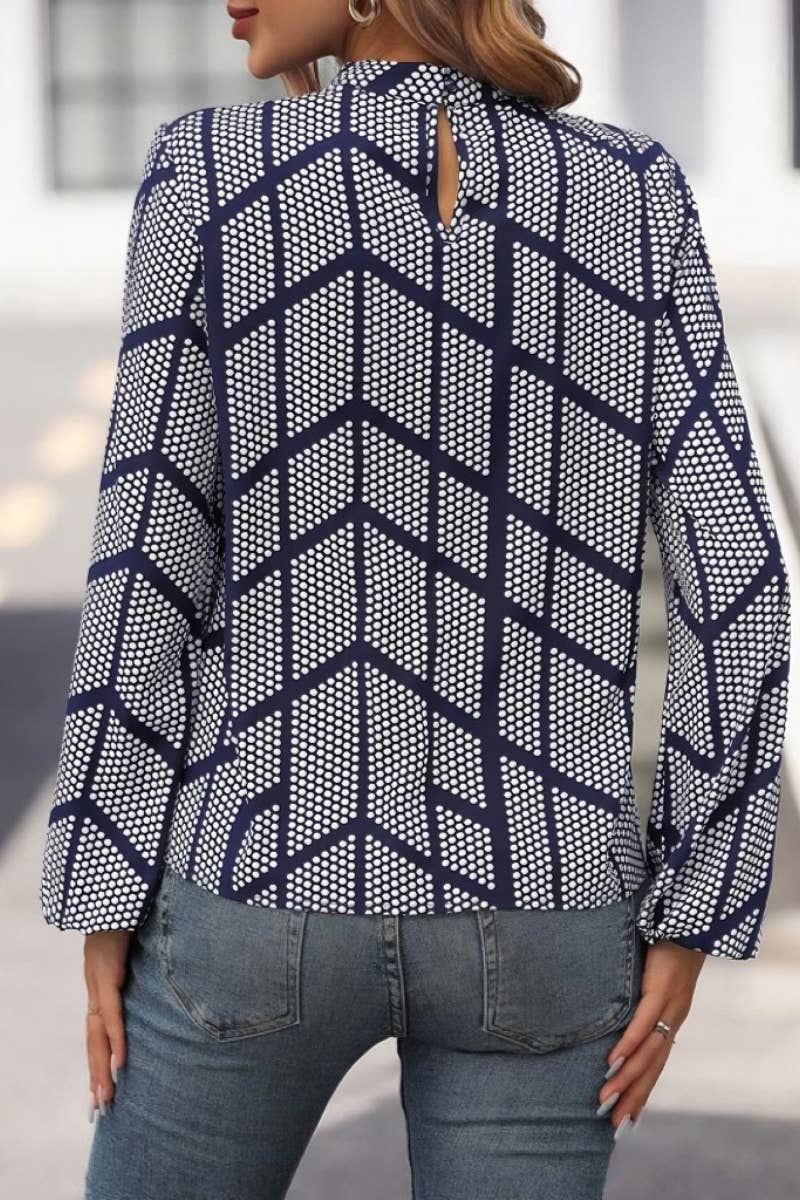 NINEXIS - Wholesale Blouse - Women's - CWTBLL1068_AUTUMN LONG SLEEVE PRINTED CREW NECK TOP3