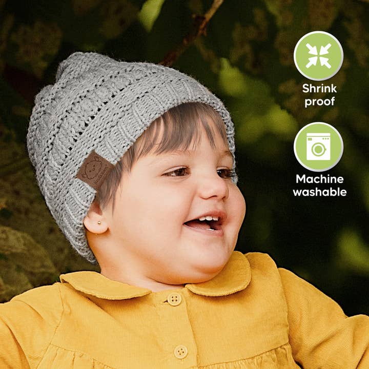 KeaBabies - Wholesale Newborn/Knit Hat - Baby - KeaBabies 3-Pack Warmzy Baby Beanies (Sweet Pea, M)