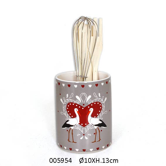 Utensil Holder + Utensil 'Olda' Diam 10 X H 13 cm for wholesale by Faye