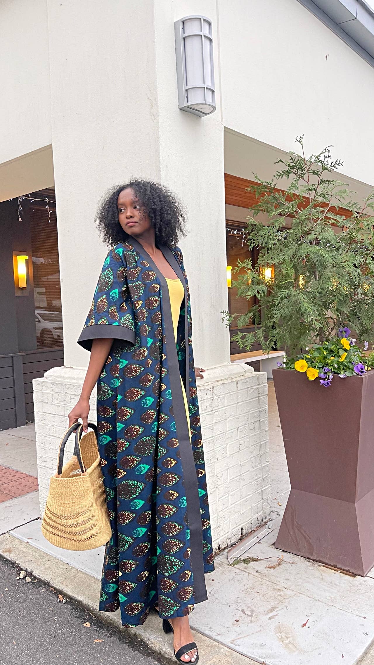 Besida - Wholesale Kimono - Women's - Fea African Print Duster/Kimono3