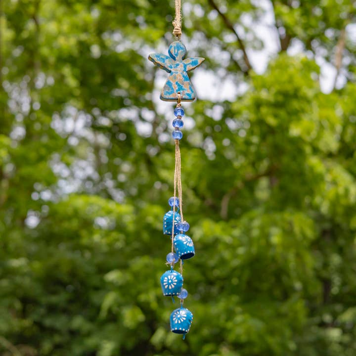 Zaer Ltd. International - Wholesale Wind Chime - 6 Assorted Color Angel Wind Chimes with Dangling Bells3