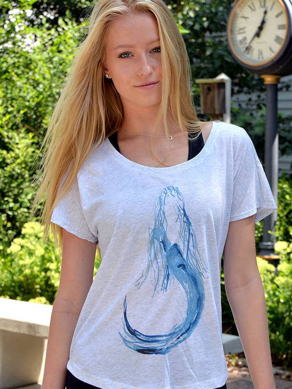 Flowy Mermaid T Shirt for wholesale by Blue Mermaid Art
