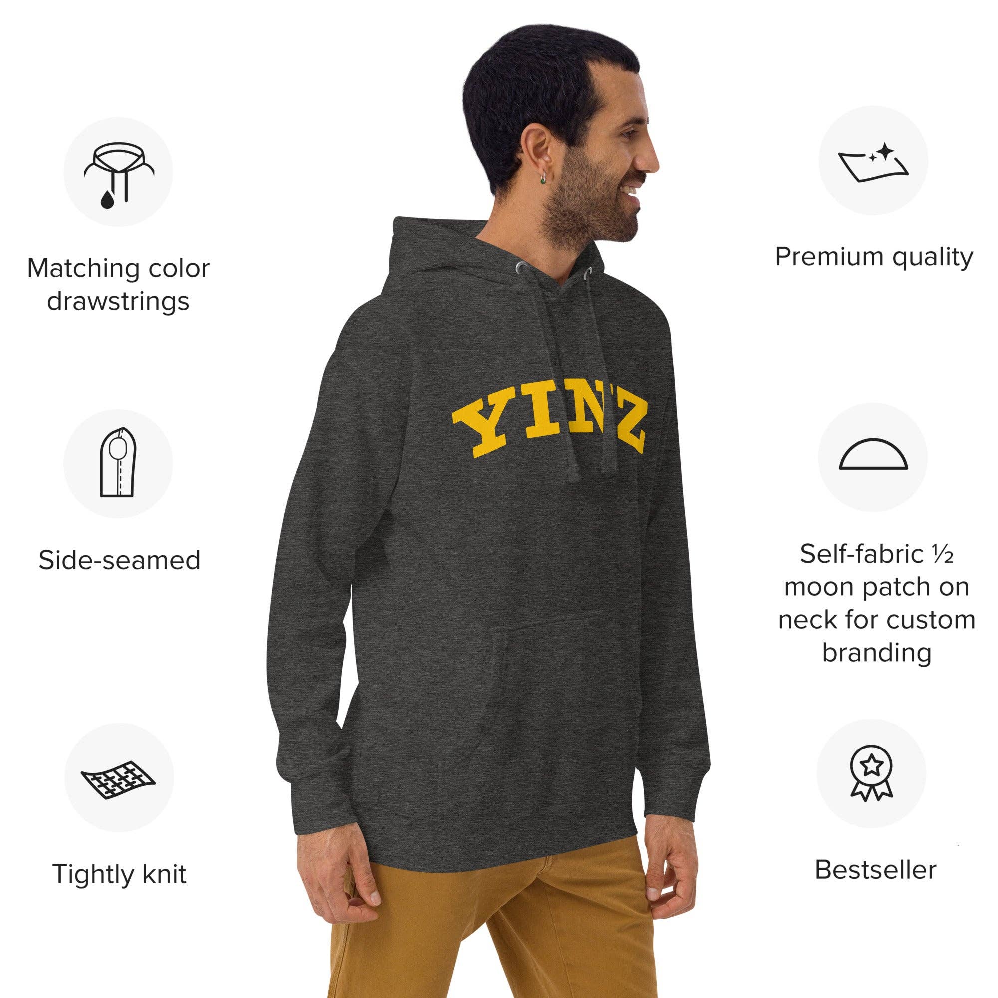 Yinzylvania - Wholesale Hoodie - Unisex - YINZ - Collegiate - Premium Fleece Hoodie1