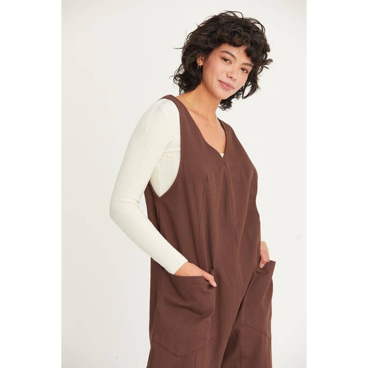 Double Zero - Wholesale Jumpsuit - Women's - Relaxed Jumpsuit With Patch Pockets15