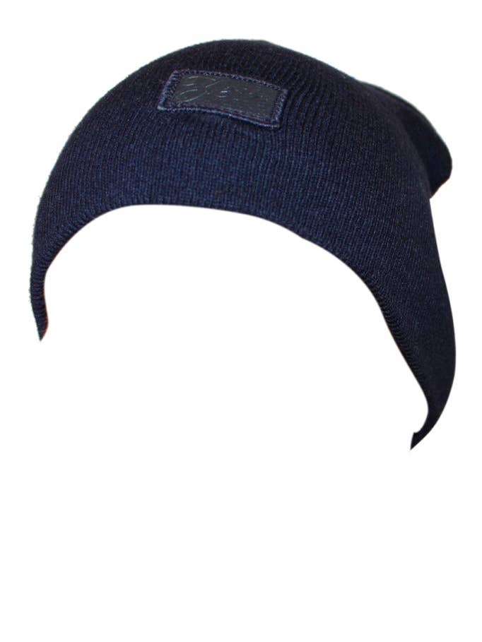 Regular Læder Box Logo Hue - Marine Blå for engroshandel hos Zein