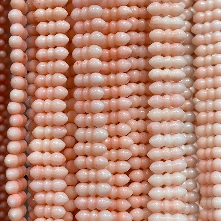 Coral rosa (pulido) facetado para venta al por mayor de The Bead District