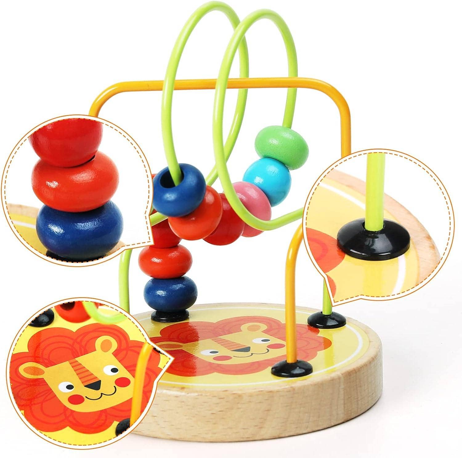 VIGOR - Wholesale Wood Toy - Kids - Perfect Gift Bead Maze Toy for Toddlers Wooden Colorful Roll2