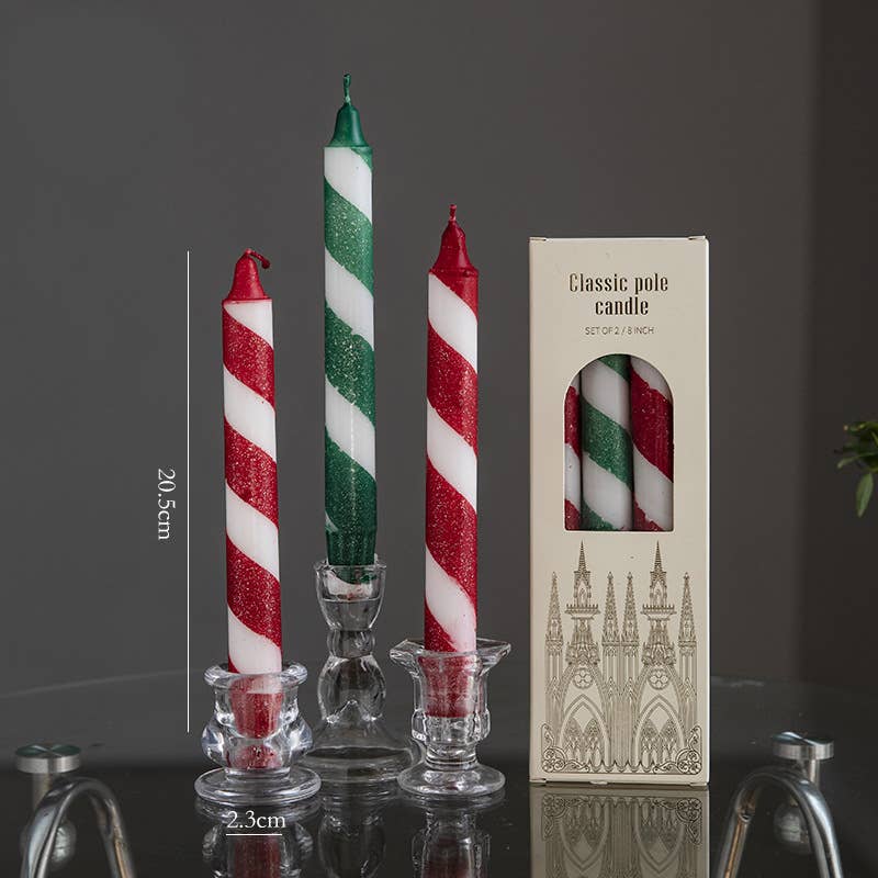 Candles Meta – Großhandel Konische Kerze/Kerzenhalter – 3 Stück 20 cm nordische Weihnachtsduftkerzen im Taper-Stil3