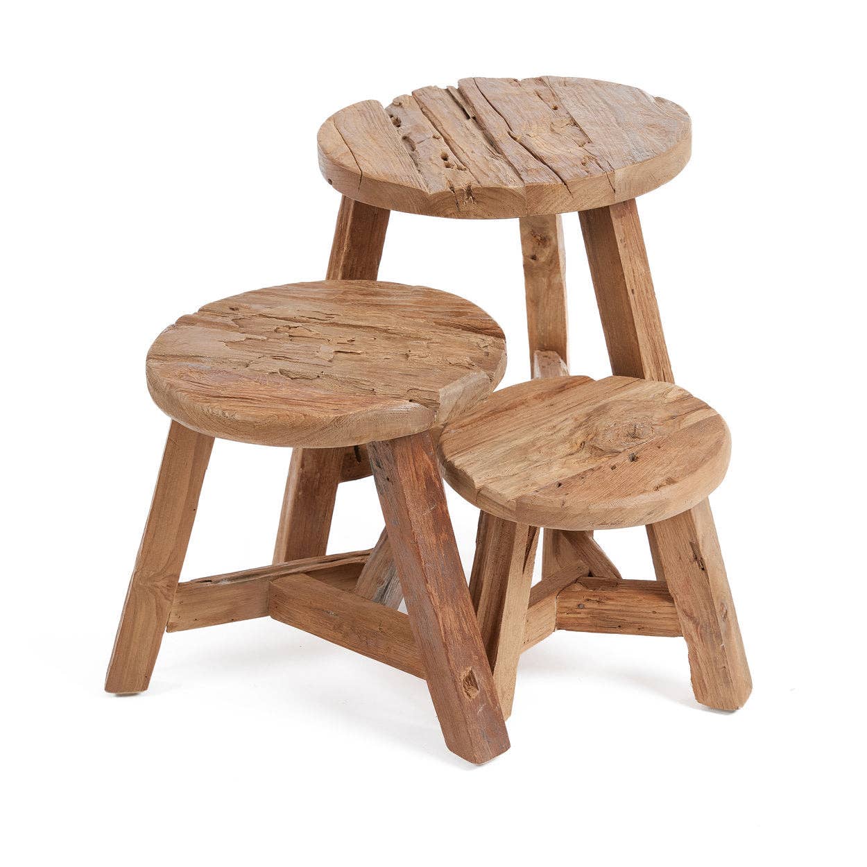 Bazar Bizar Living - Vente Tabouret - Tabouret Yatai naturel - Taille M9