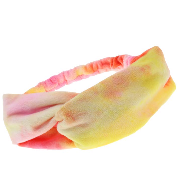 Stretch Tie Dye Knot Headband for Girls - Sunset for wholesale by Frog Sac