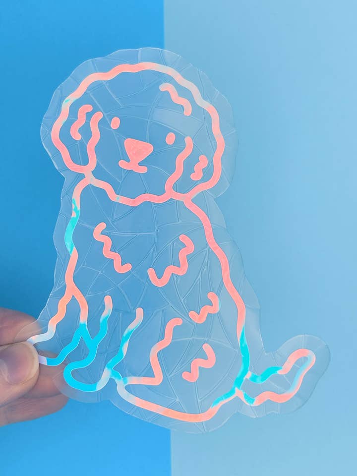 Goldendoodle Suncatcher for wholesale by Poppodopolis