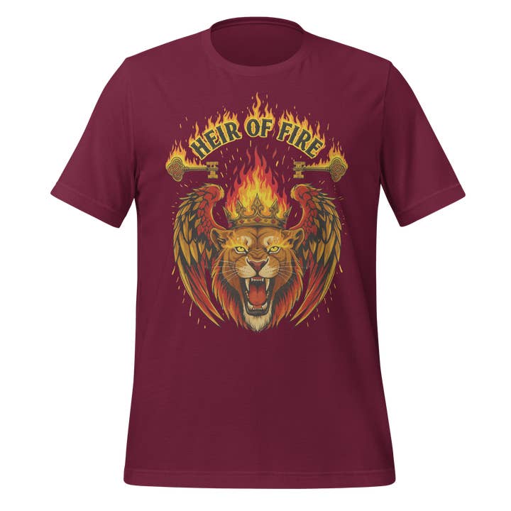 MagicMerchEmporium - Wholesale Screen Printed T-Shirt - Unisex - Heir Of Fire Crowned Lion Tee4
