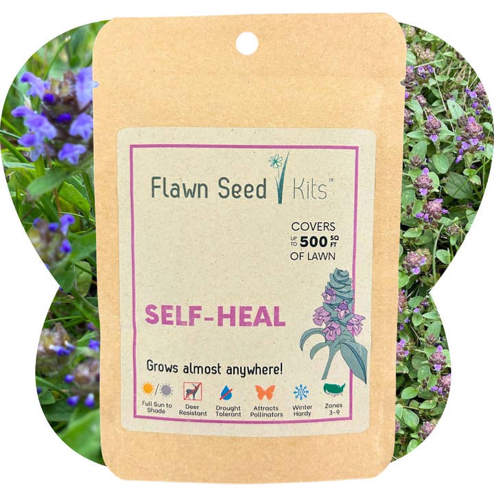 Flawn Seed Kits - Wholesale Plant Seeds - Self-Heal Seed Compostable Hanging Pouch