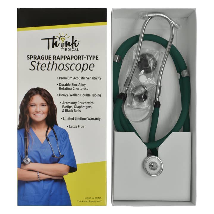 Think Medical Wholesale - Wholesale First Aid Kit - Sprague-Rappaport Type Stethoscope-Hunter