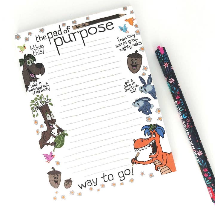 Autumn Stick Family Mini List Pad: A6 Tear-Off Notepad for wholesale by Rebecca Gladys