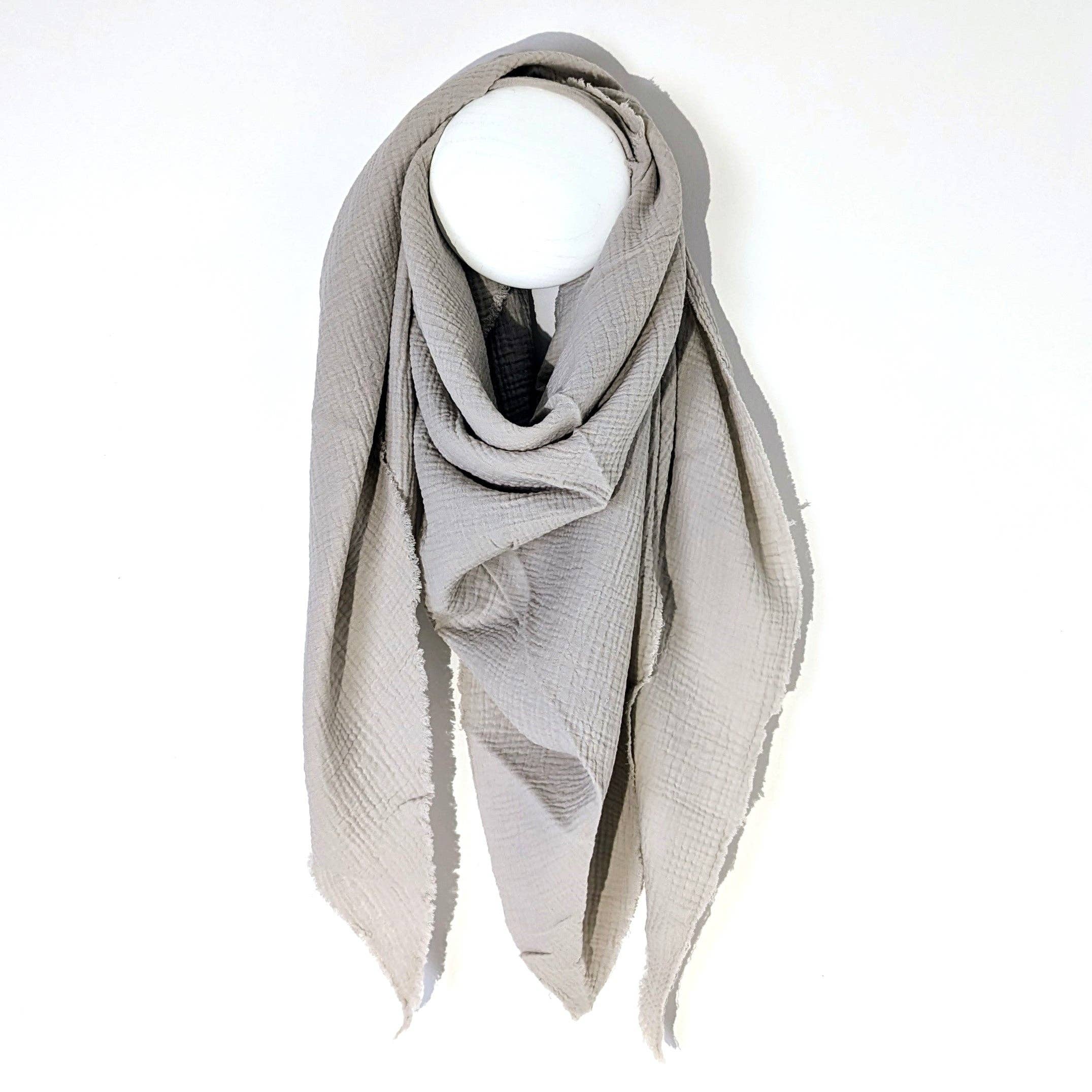 Tempest Designs – wholesale Scarf – Women's – Italian cotton raw edge plain scarf17