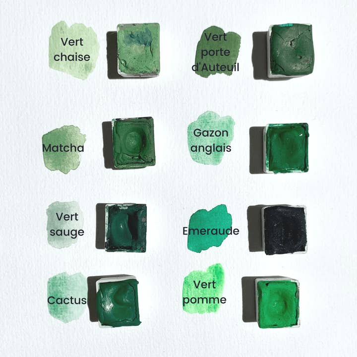 LA NOUVELLE VAGUE COULEURS - Wholesale Watercolor Paint - Handmade watercolor - Matcha green4