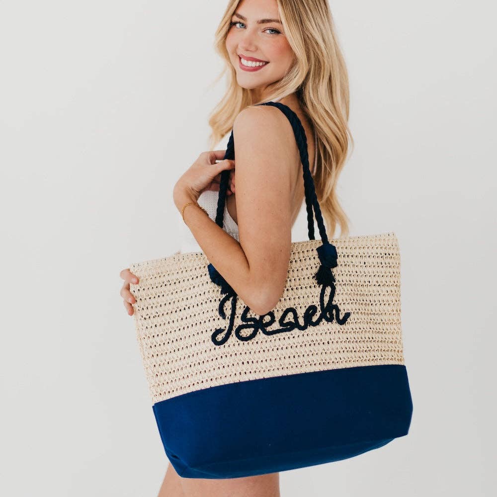 Pretty Simple - Wholesale Tote bag – Women's - Beach Bum Raffia Tote Bag4