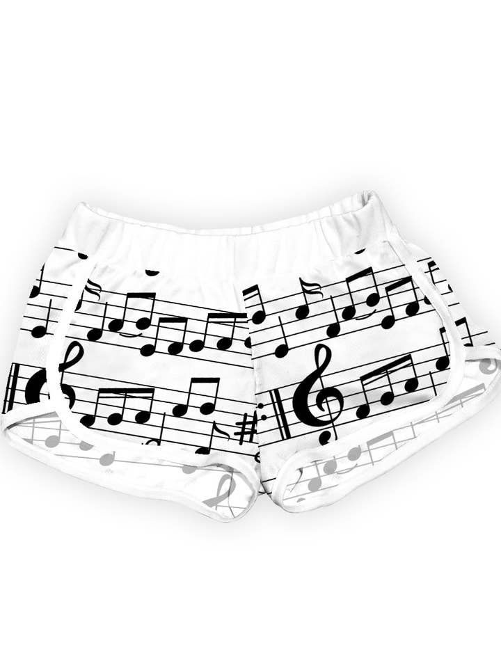Music Notes Shorts for wholesale by Urban Smalls