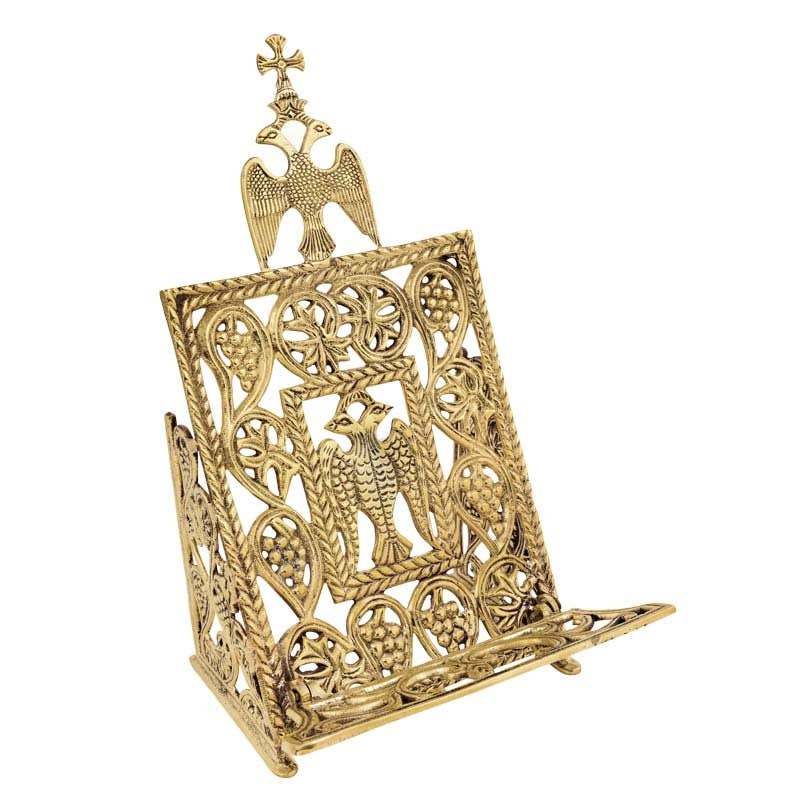 TheHolyArt - Wholesale Book Stand - Brass Bible Stand, Handmade Tabletop Easel for Books or Icons, Byzantine Eagle Bible Display Stand, Church Lectern, Gospel Holder0
