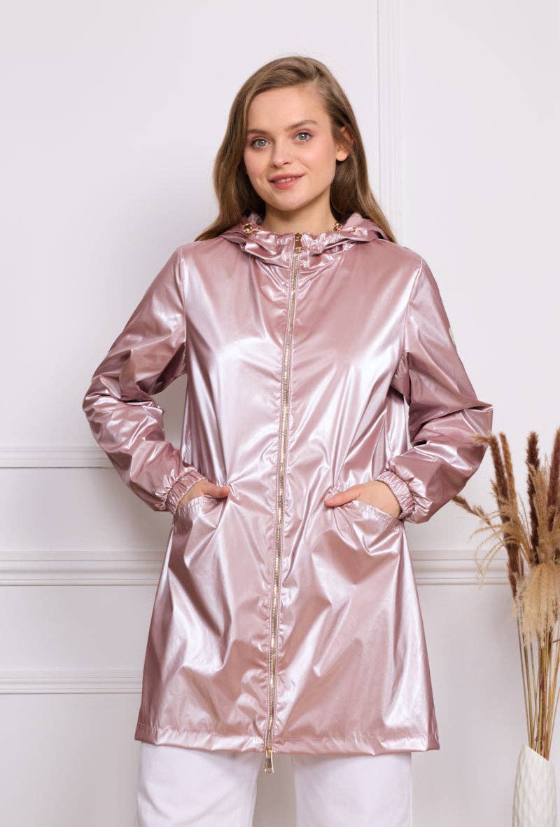 SOFTY - Vente Veste – femme - Blouson à capuche imperméable effet irisé S56026