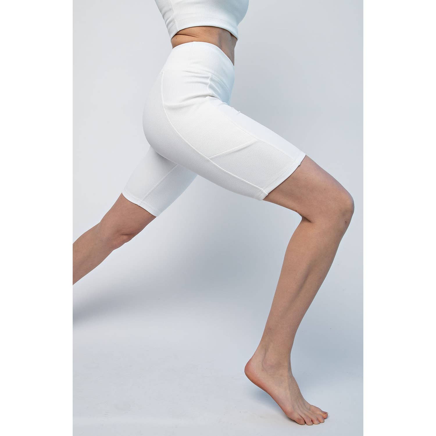 Rae Mode - Wholesale Athletic Shorts - Women's - NYLON RIB BIKER PANTS WITH SIDE POCKETS15