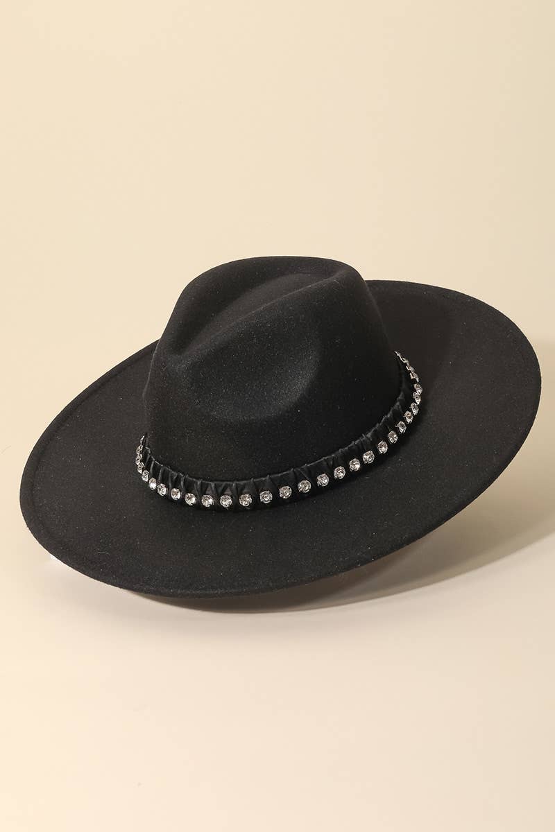 Anarchy Street - Wholesale Fedora - Women's - Rhinestone Strap Fedora Fashion Hat6