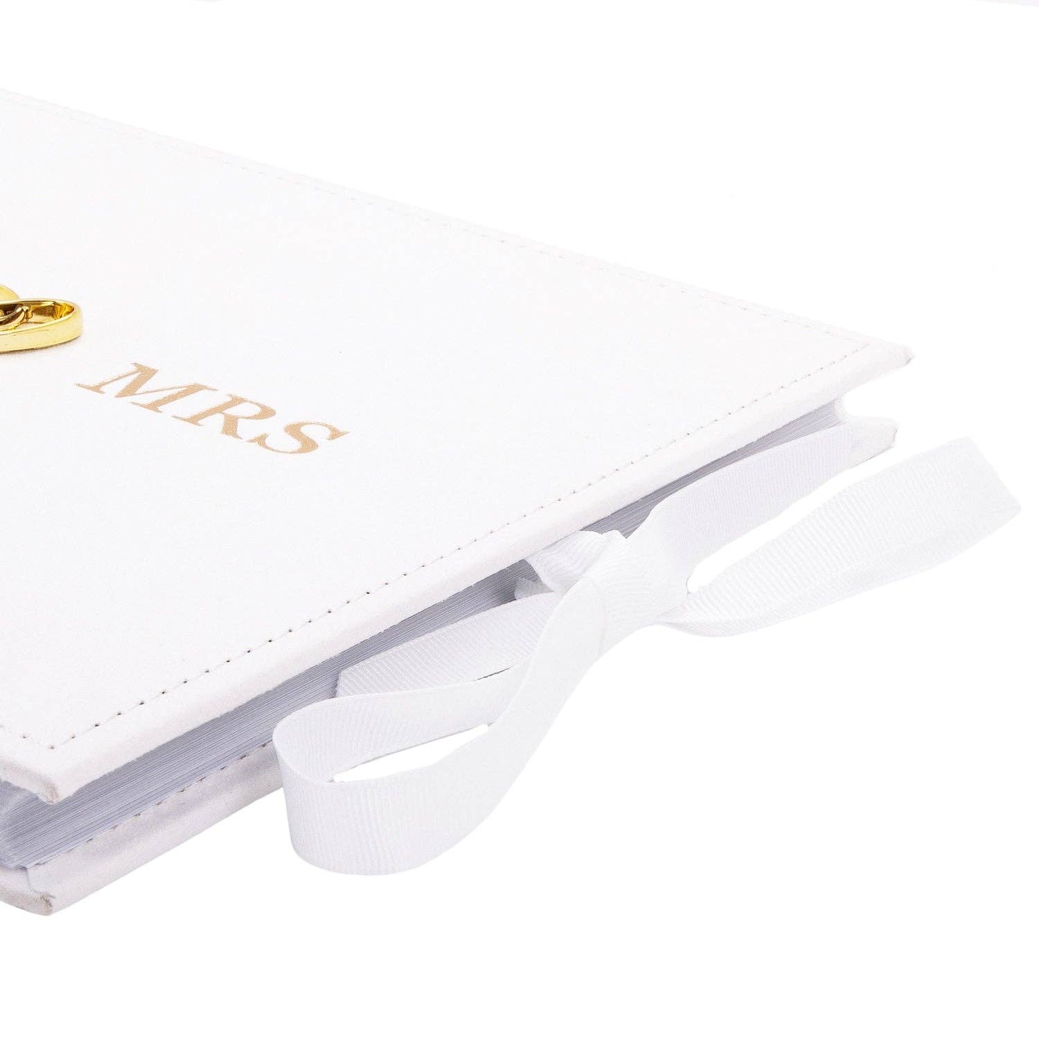 Happy Homewares – wholesale Photo album – Beautiful Ivory Suede Wedding Album Holding 160 4" x 6" Photos with Gold Hearts2