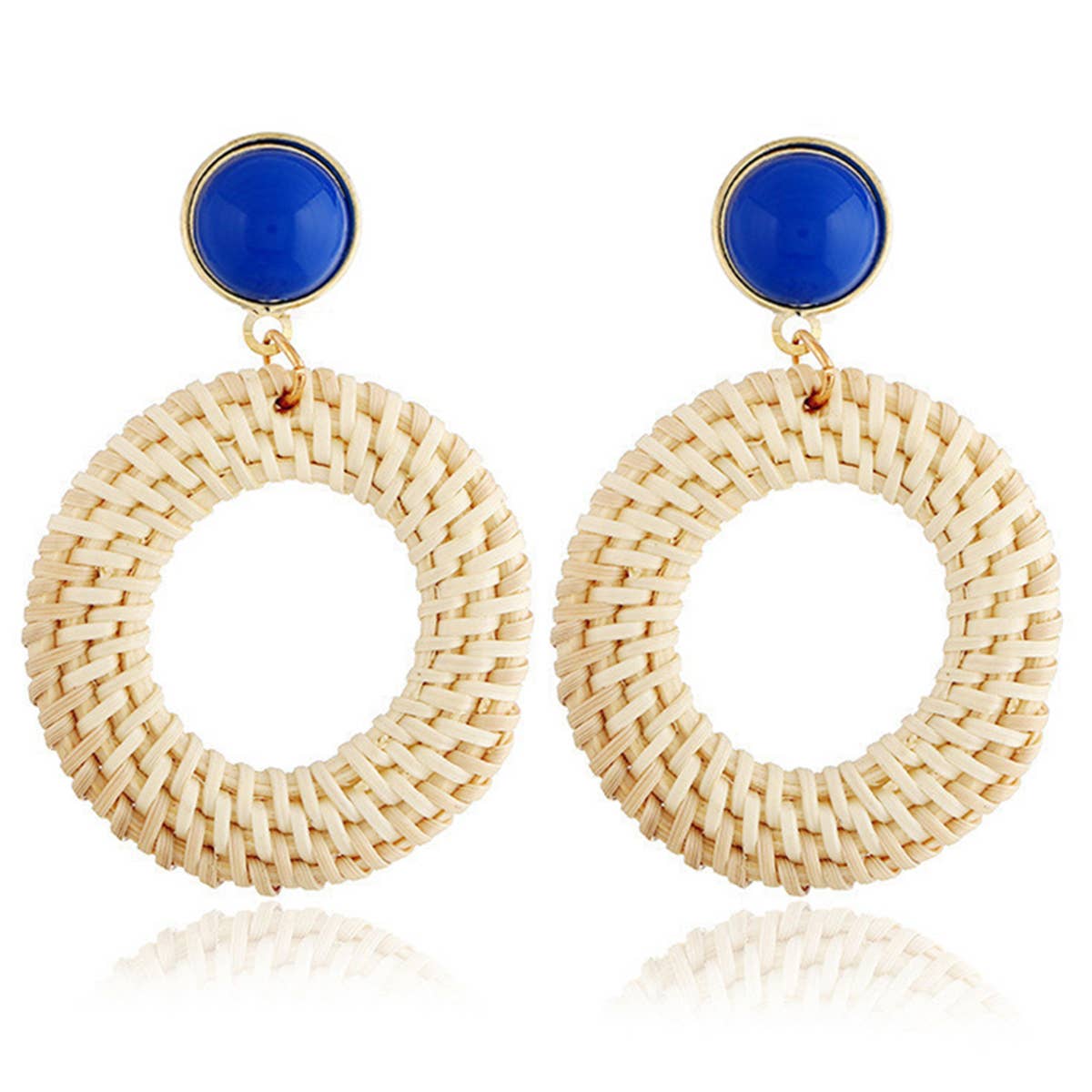ACCITY - Wholesale Dangle Earrings - BRAIDED ROUND DROP EARRINGS_CWAJE04431